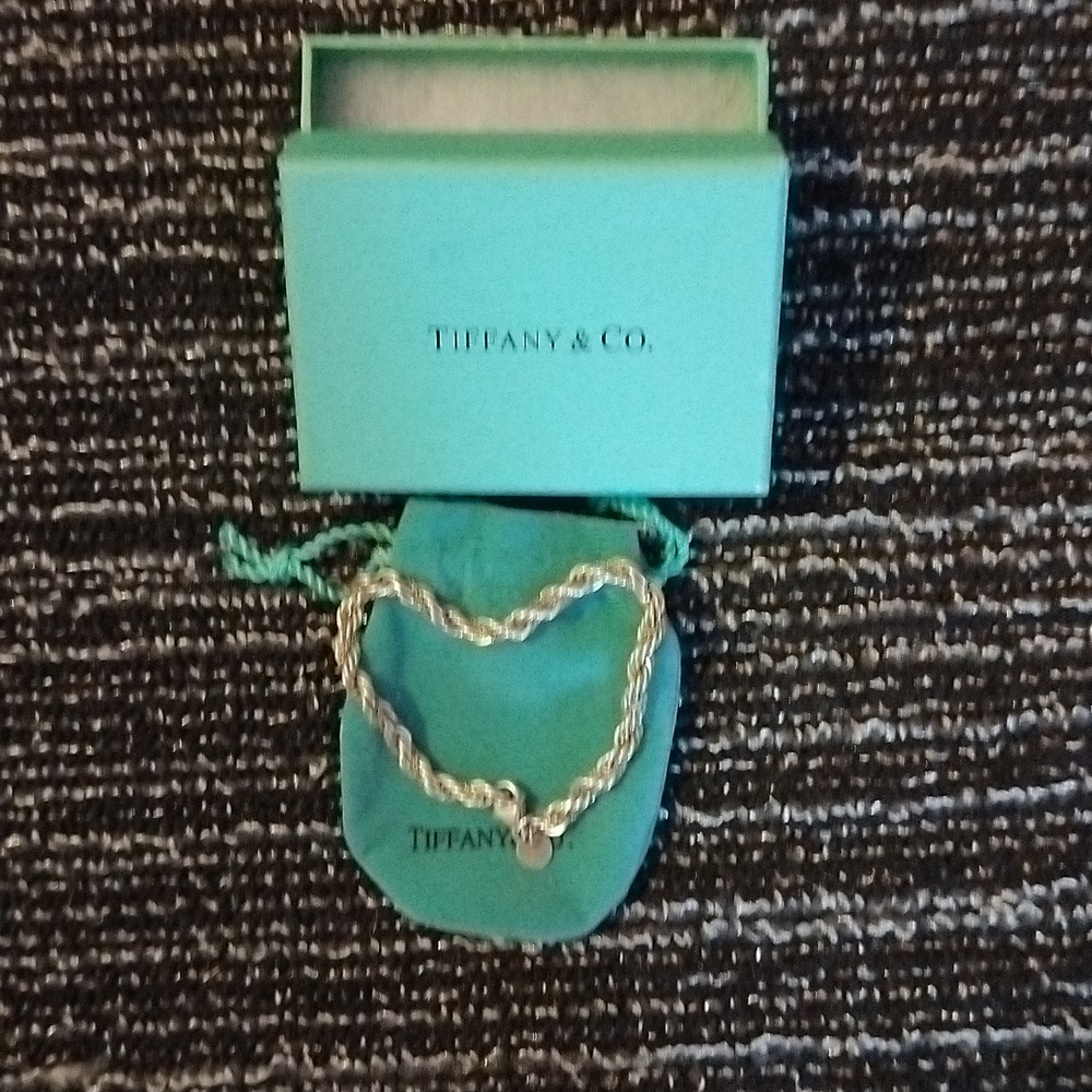 Tiffany & Co. 18k Yellow Gold & Silver 925 Rope Bracelet 7”